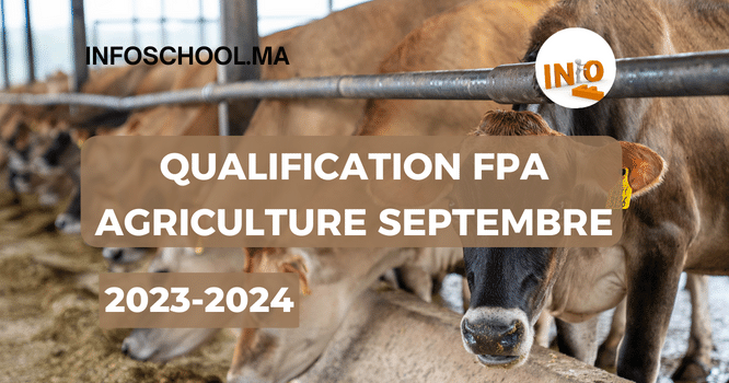 Qualification FPA Agriculture septembre 2023-2024
