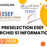 Preselection ESEF Berrchid S1 informatique 2023/2024