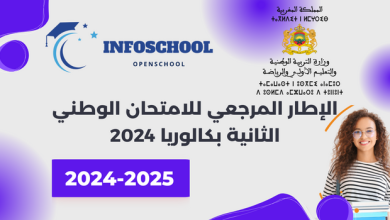 الإطار المرجعي للامتحان الوطني الثانية بكالوريا 2024