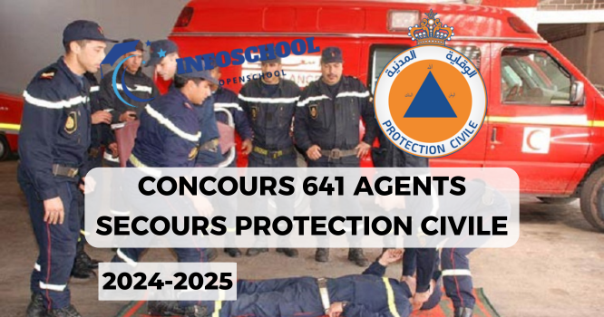 Concours 641 agents secours Protection Civile 2024