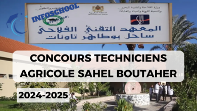 Concours Techniciens Agricole Sahel Boutaher 2024-2025