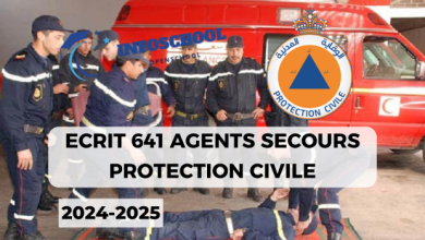 Ecrit 641 agents secours Protection Civile 2024