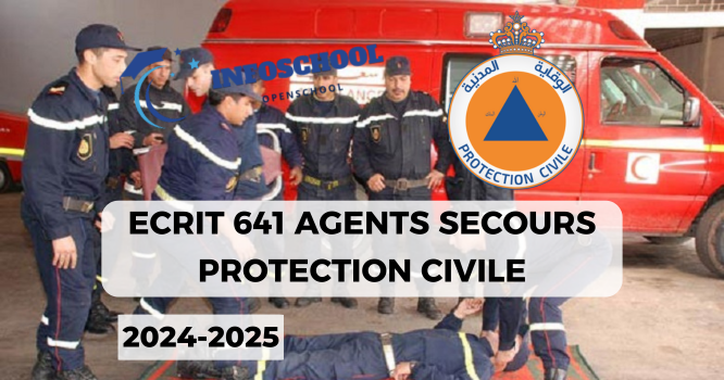Ecrit 641 agents secours Protection Civile 2024
