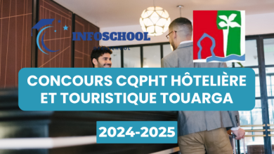 Concours CQPHT Hôtelière et Touristique Touarga 2024-2025