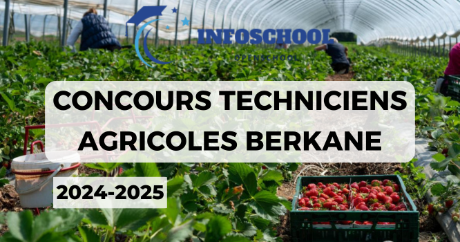 Concours Techniciens Agricoles Berkane 2024-2025