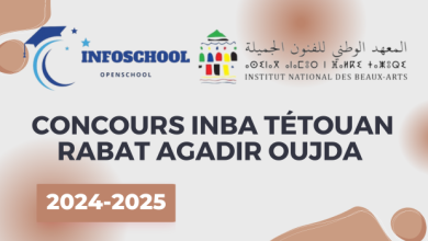 Concours INBA Tétouan Rabat Agadir Oujda