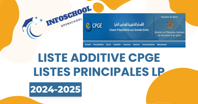 Liste Additive CPGE listes principales LP 2024