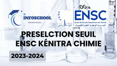 Preselction Seuil ENSC Kénitra Chimie 2024-2025