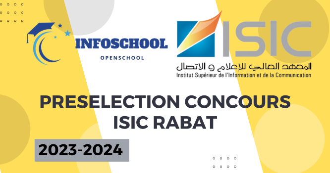 Preselection Concours ISIC Rabat 2024-2025