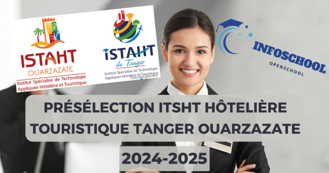 Présélection ITSHT Hôtelière Touristique Tanger Ouarzazate