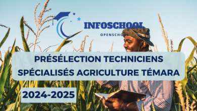 Présélection Techniciens Spécialisés Agriculture Témara 2024