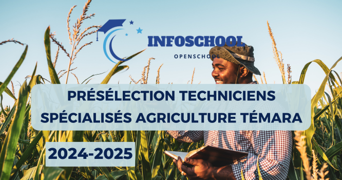 Présélection Techniciens Spécialisés Agriculture Témara 2024