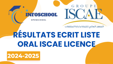 Résultats Ecrit liste Oral ISCAE licence 2024