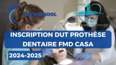 Inscription DUT Prothèse Dentaire FMD Casa 2024-2025