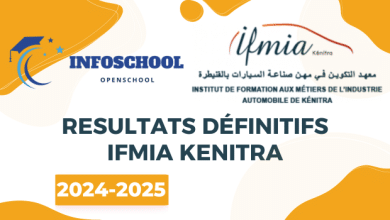 Resultats Définitifs IFMIA Kenitra 2024-2025