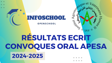 Résultats Ecrit Convoques Oral APESA 2024-2025