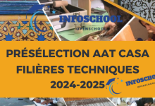 Présélection AAT Casa Filières techniques 2024-2025