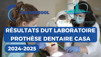 Résultats DUT Laboratoire Prothèse Dentaire Casa 2024-2025