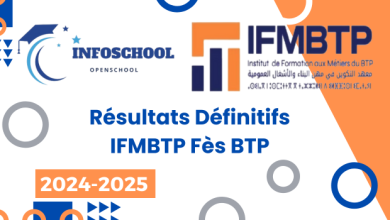 Résultats Définitifs IFMBTP Fès BTP 2024-2025