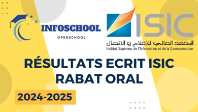 Résultats Ecrit ISIC Rabat Oral 2024-2025