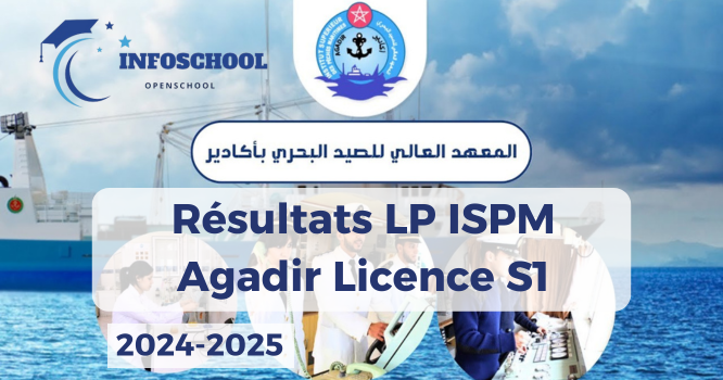 Résultats LP ISPM Agadir Licence S1 2024-2025