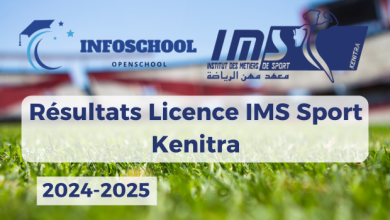 Résultats Licence IMS Sport Kenitra 2024-2025