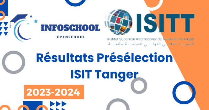 Résultats Présélection ISIT Tanger 2024-2025