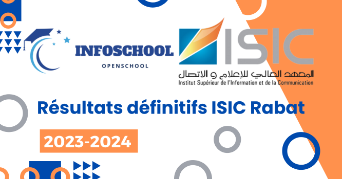 Résultats définitifs ISIC Rabat 2024-2025