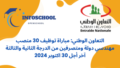 التعاون الوطني: مباراة توظيف 30 منصب (مهندسي دولة ومتصرفين من الدرجة الثانية والثالثة)، آخر أجل 30 اكتوبر 2024
