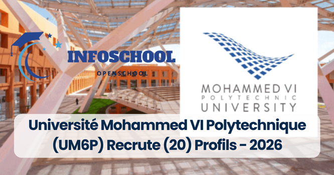Université Mohammed VI Polytechnique (UM6P) Recrute (20) Profils – 2026