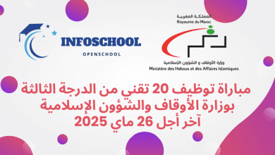  مباراة توظيف 20 تقني من الدرجة الثالثة بوزارة الأوقاف والشؤون الإسلامية، آخر أجل 26 ماي 2025