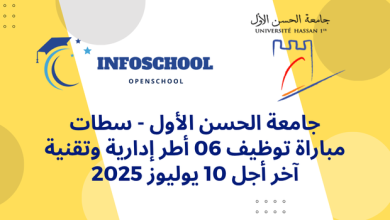 جامعة الحسن الأول - سطات: مباراة توظيف 06 أطر إدارية وتقنية، آخر أجل 10 يوليوز 2025