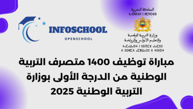 مباراة توظيف 1400 متصرف التربية الوطنية من الدرجة الأولى بوزارة التربية الوطنية 2025