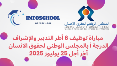 مباراة توظيف 6 أطر التدبير والإشراف الدرجة أ بالمجلس الوطني لحقوق الانسان، آخر أجل 25 يوليوز 2025