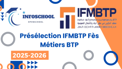 Présélection IFMBTP Fès Métiers BTP 2025-2026