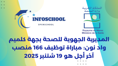 المديرية الجهوية للصحة بجهة كلميم واد نون: مباراة توظيف 166 منصب، آخر أجل هو 19 شتنبر 2025