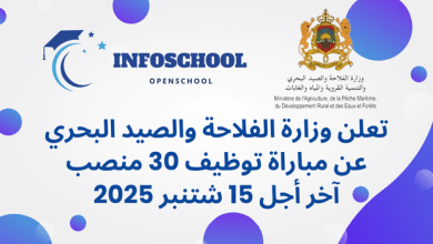 تعلن وزارة الفلاحة والصيد البحري عن مباراة توظيف 30 منصب، آخر أجل 15 شتنبر 2025
