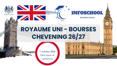 ROYAUME UNI - BOURSES CHEVENING 26/27