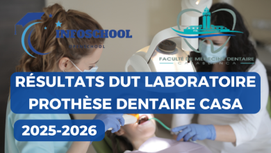 Résultats DUT Laboratoire Prothèse Dentaire Casa 2025-2026