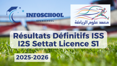 Résultats Définitifs ISS I2S Settat Licence S1 2025-2026