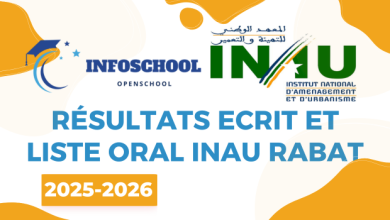 Résultats Ecrit et Liste Oral INAU Rabat 2025-2026