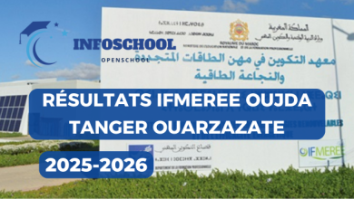 Résultats IFMEREE Oujda Tanger Ouarzazate 2025-2026