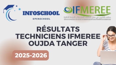 Résultats Techniciens IFMEREE Oujda Tanger 2025-2026