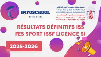 Résultats définitifs ISS FES Sport ISSF Licence S1 2025-2026