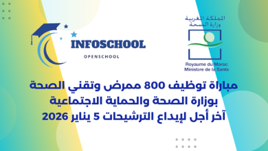 مباراة توظيف 800 ممرض وتقني الصحة بوزارة الصحة والحماية الاجتماعية، آخر أجل لإيداع الترشيحات 5 يناير 2026