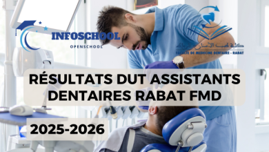 Résultats DUT Assistants dentaires Rabat FMD 2025-2026