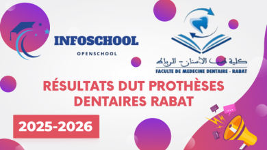 Résultats DUT Prothèses Dentaires Rabat 2025-2026