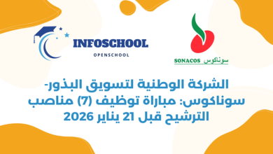 الشركة الوطنية لتسويق البذور-سوناكوس: مباراة توظيف (7) مناصب، الترشيح قبل 21 يناير 2026