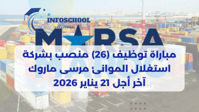 مباراة توظيف (26) منصب بشركة استغلال الموانئ مرسى ماروك، آخر أجل 21 يناير 2026