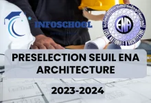 Preselection Seuil ENA Architecture 2023-2024